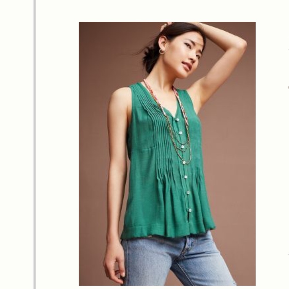 Maeve pintucked blouse NWOT